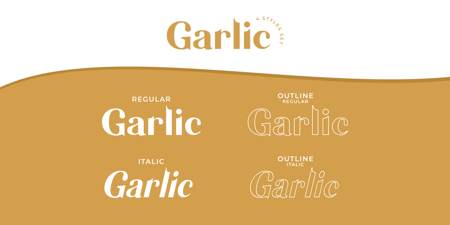 Przykładowa czcionka Garlic #15